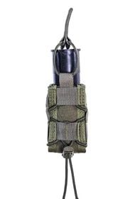 High Speed Gear MOLLE compatible grenade pouch, olive drab green.